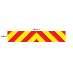 Chevron Board in 3M DG Chevron Board & 3M Saturn Fluo Yellow - 1900 x 350mm