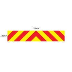 Chevron Board in 3M DG Chevron Board & 3M Saturn Fluo Yellow - 2130 x 400mm
