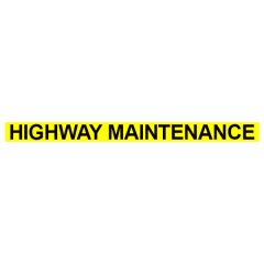 Highway Maintenance Text Small 70mm in black vinyl