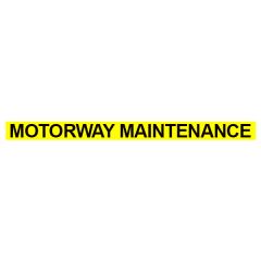 Motorway Maintenance Text 70mm in black vinyl