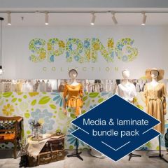 RI-Jet P75 BLOCKOUT Airflow Gloss White (13851) & P75 Printable Gloss Clear Lamination Film (08458) 1370mm x 50m