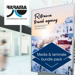 RI-Jet M80 Gloss White Permanent & Ri-Lam M70 Gloss Clear Lamination (04065) 50m Bundle