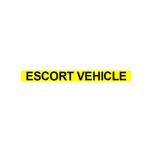Escort Vehicle Text 70mm in black vinyl