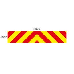 Chevron Board in 3M DG Chevron Board & 3M Saturn Fluo Yellow - 2032 x 406mm