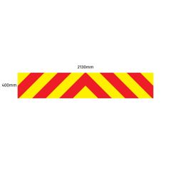 Chevron Board in 3M DG Chevron Board & 3M Saturn Fluo Yellow - 2130 x 400mm