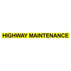 Highway Maintenance Text Small 70mm in black vinyl