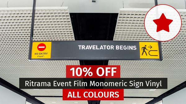 10% off all Ritrama Event sign vinyl