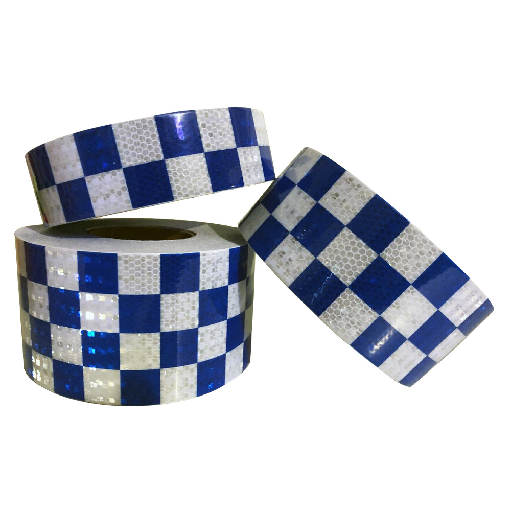 blue and white chequer tape