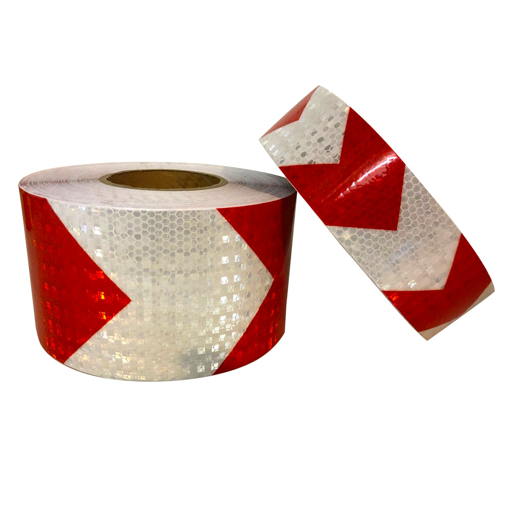 red and white chevron tape